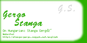 gergo stanga business card